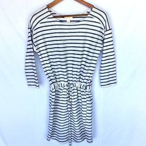 Loft Women’s Lounge Dress White & Navy Stripped Size XS